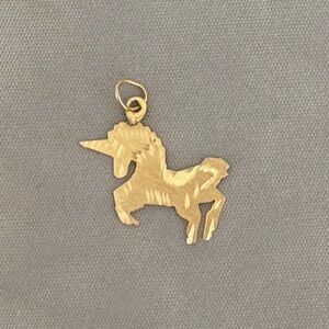 14k Gold Unicorn Charm